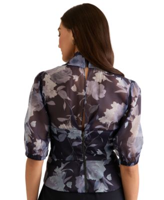 Women's Square Neck Printed Jacket