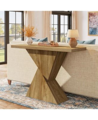 41.5-Inch Farmhouse Entryway Console Table, Narrow Sofa Table Behind Couch