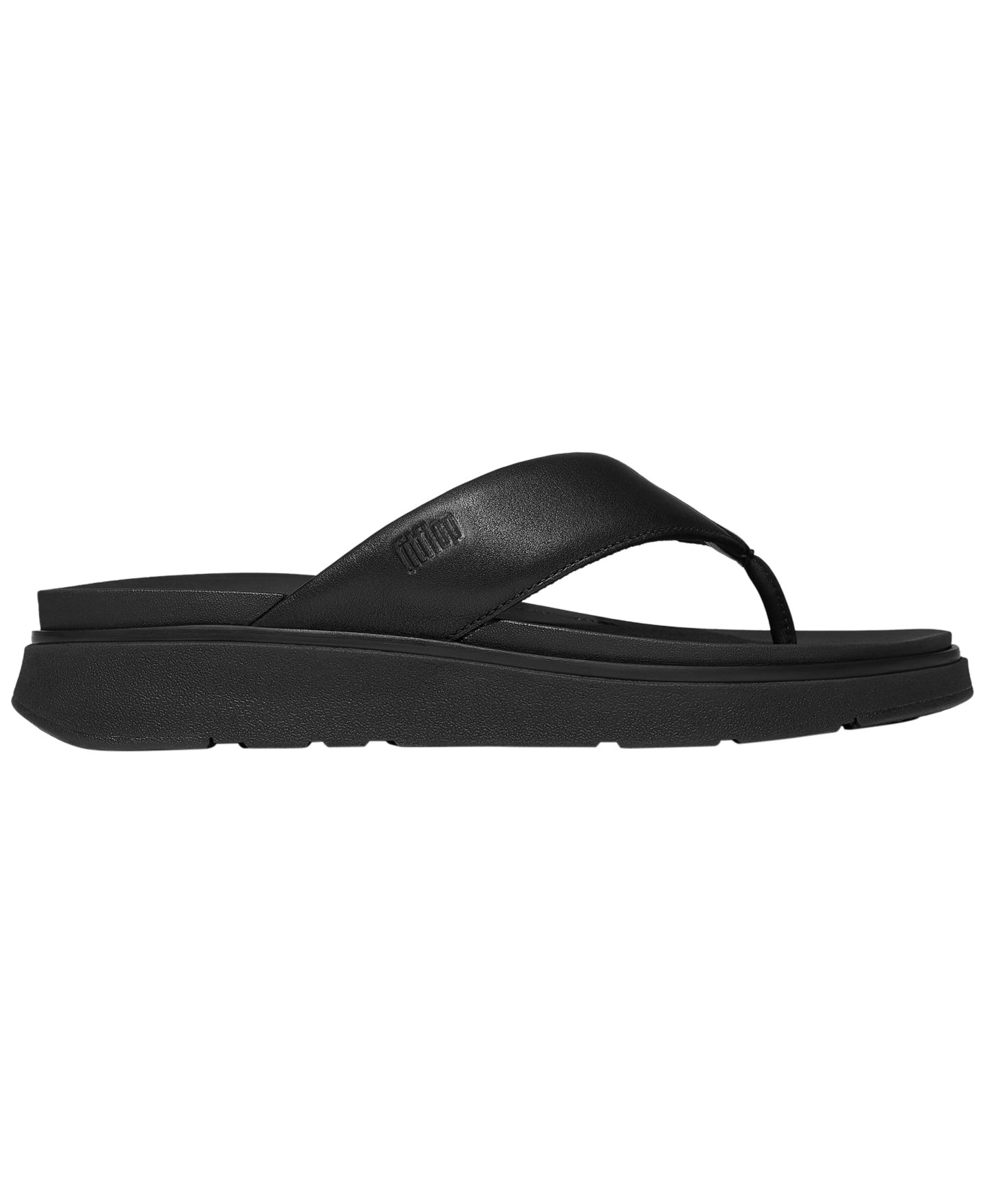 Мужские сандалии FitFlop Round Toe Flip-Flop, цвет: Чёрный — фото 2