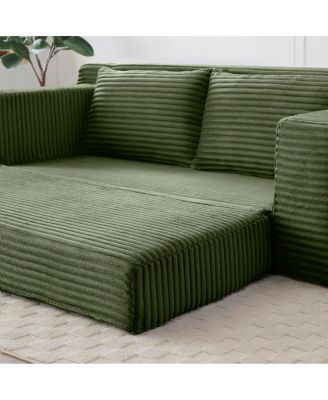 Streamdale  Furniture Memory Foam Cloud Loveseat Sofa, 2-in-1 Convertible Folding Couch Bed