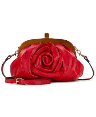 Joelle Small Leather Wooden Frame Crossbody Handbag