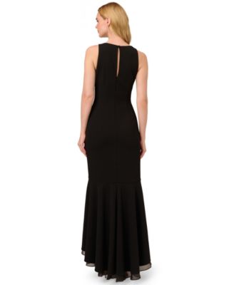 Women's Organza Crepe High-Low Gown