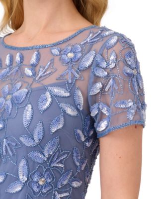 Adrianna Papel Women's Floral-Beaded Gown