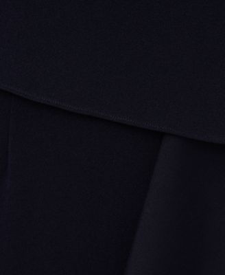 Women's Beaded One-Shoulder Crepe Gown