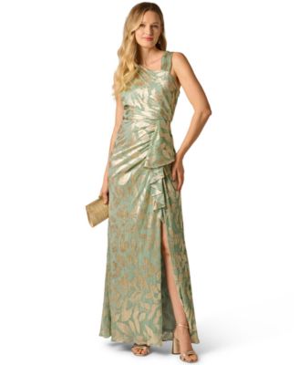 Women's Asymmetric Metallic Mermaid Gown