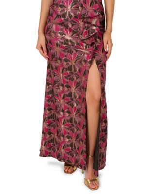 Women's Jacquard Off-The-Shoulder Gown