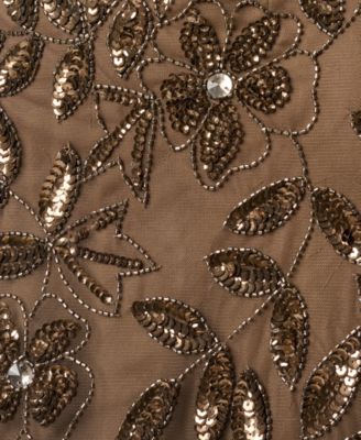 Adrianna Papel Women's Floral-Beaded Gown