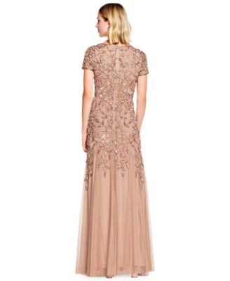 Adrianna Papel Women's Floral-Beaded Gown