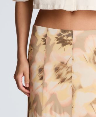 Women's Pull-On Godet Printed Maxi Skirt