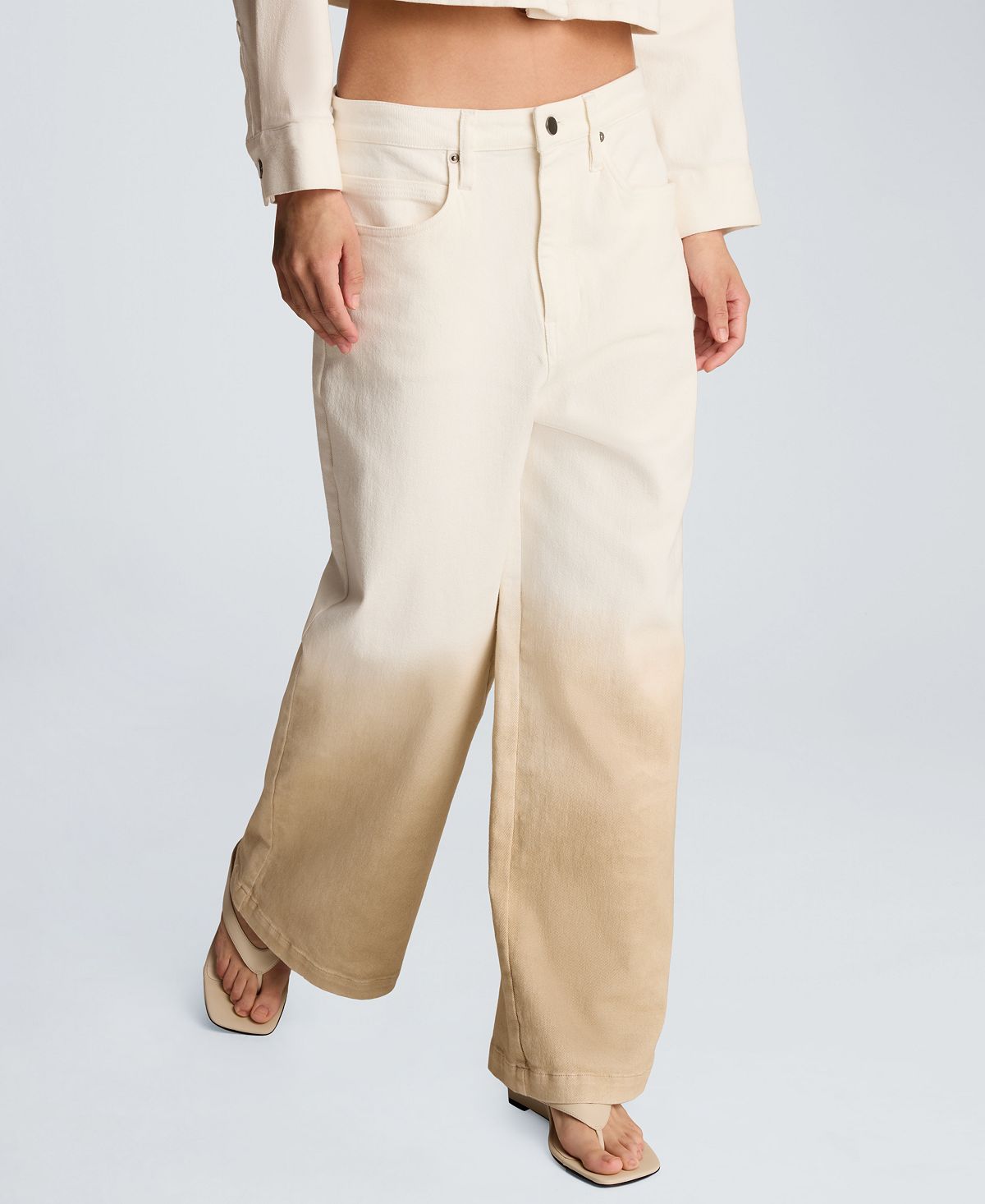 Kenneth Cole Women's Wide-Leg High-Rise Jeans view 8 — MAYCSS fashion products