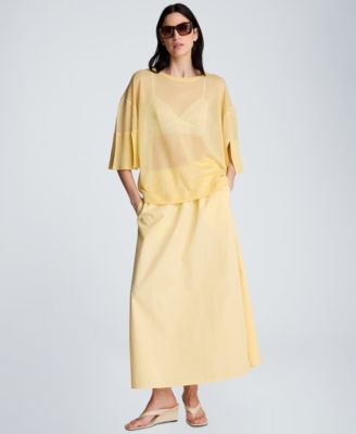 Women's Side-Slits Pull-On Maxi Skirt