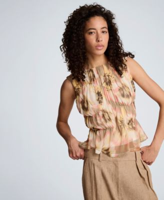 Women's Mock Neck Sleeveless Tank Top