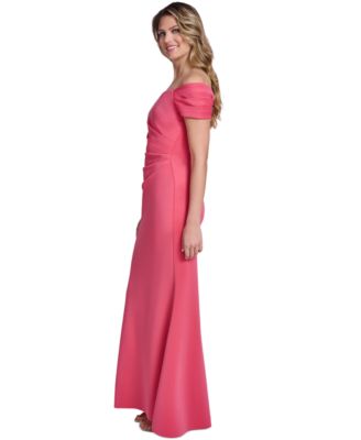 Women's Off-The-Shoulder Side Tuck Gown