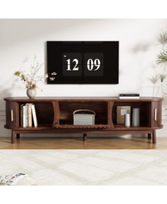 Farmhouse TV Stand for 75" TVs with Storage