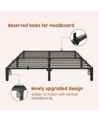 Bed Frame, 10 Inch Metal Platform, No Box Spring, No Screws Needed, 800 Lbs Capacity, Heavy Duty, Tool-Free Assembly