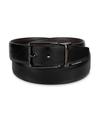 Boy's S-XL Two-In-One Reversible Smooth-To-Saffiano Dress Belt