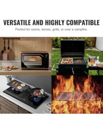 9.7 x 16.7 Inch Pre-Seasoned Cast Iron Reversible Grill and Griddle for Double Burner