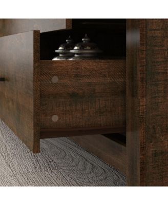 Brown 6-Drawer Finish Dresser Chest of Drawers Cabinet