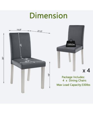 Dining Chairs Set of 4, Kitchen Chair with Padded Seat