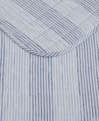 Bahama Weekend Stripe Cotton Reversible 3-Pc. Quilt Set, King