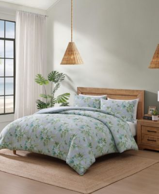 Floral Enchantment Cotton Reversible 3-Pc. Duvet Cover Set, Full/Queen