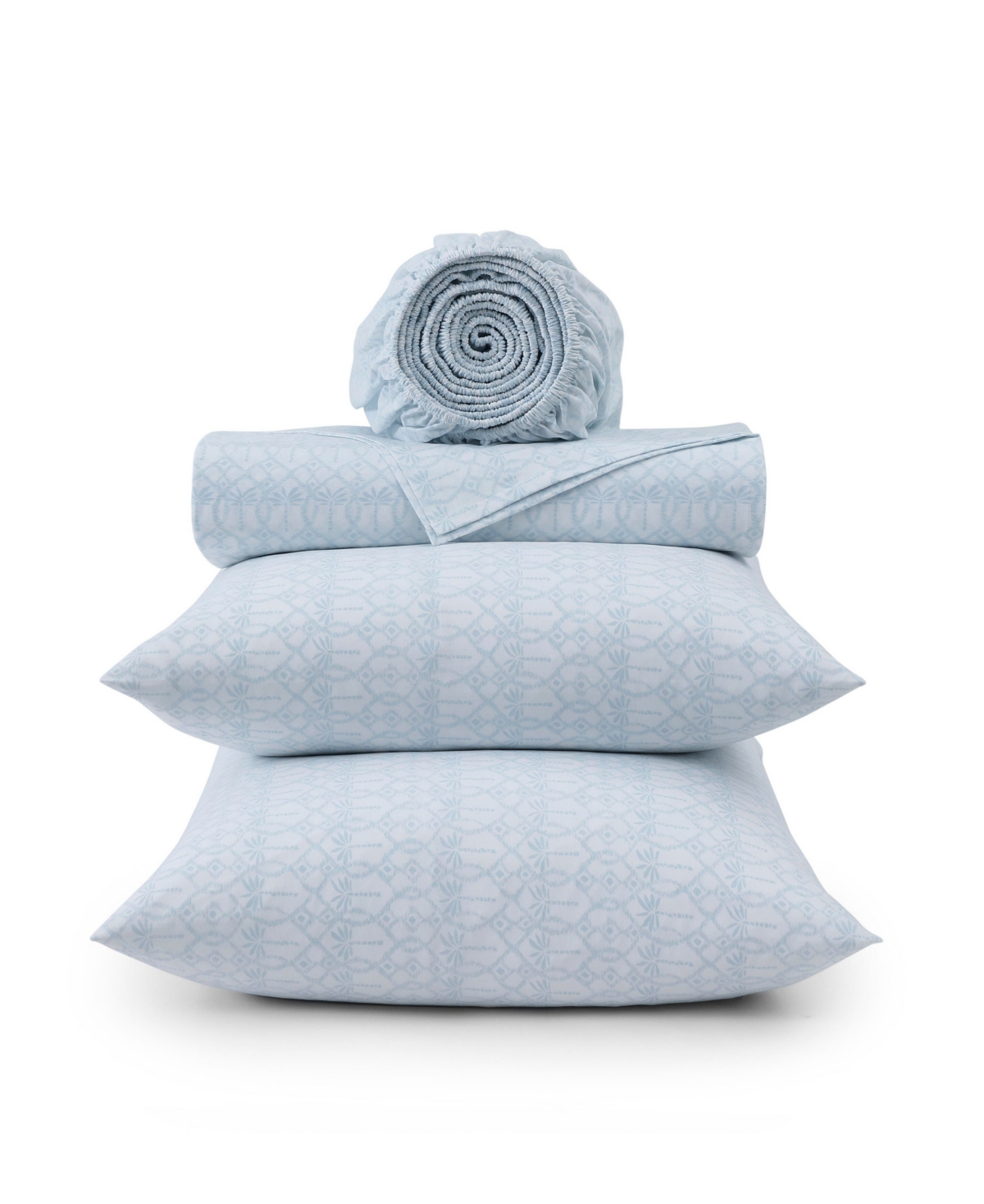 Tommy Bahama Home Palm Tree Ikat 200-Thread Count Washed Cotton 4-Pc. Sheet Set