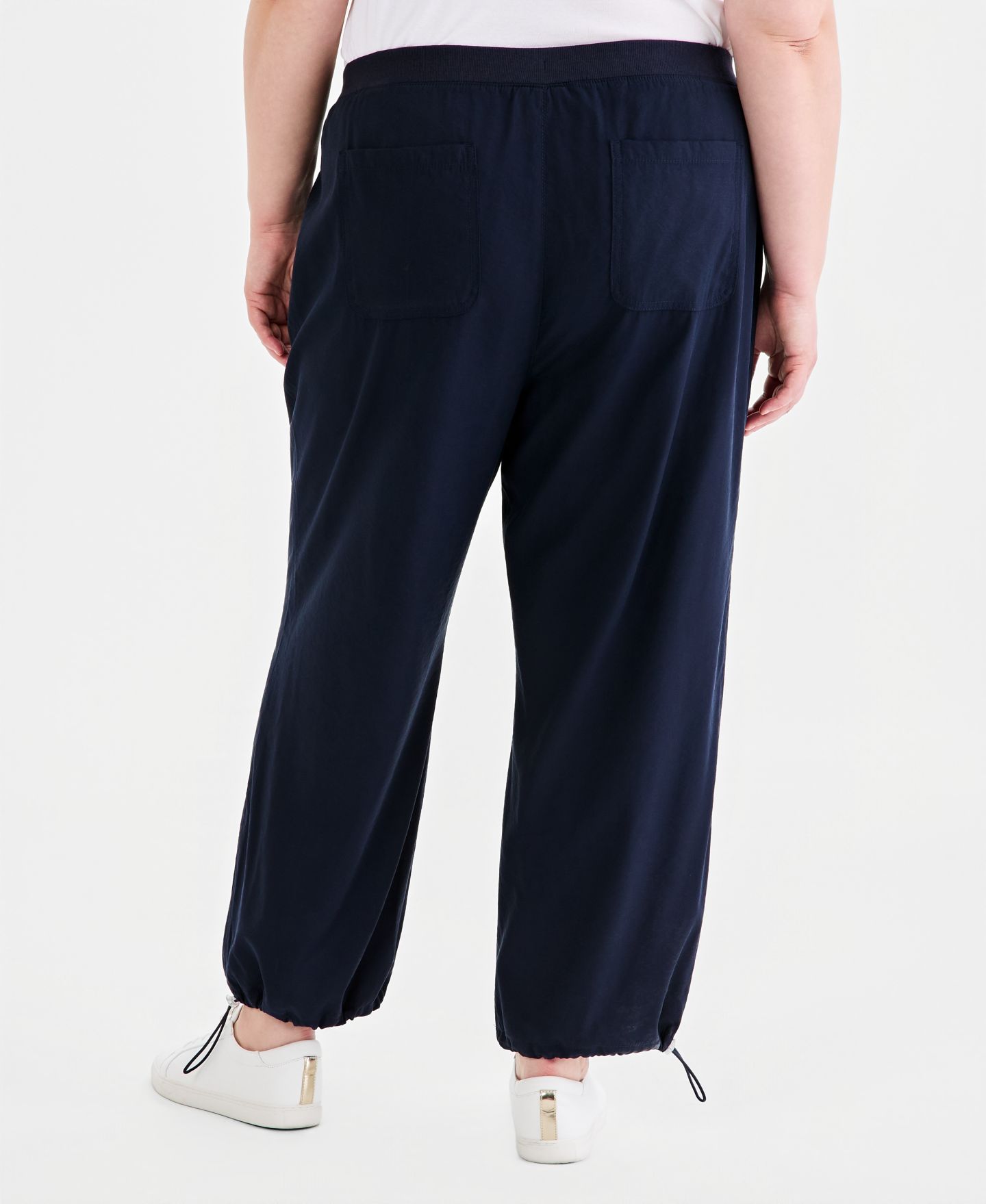 Женские брюки Style & Co Plus Size Drapey Bungee Wide-Leg, цвет: Синий — фото 4