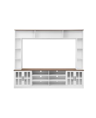 95.5" Entertainment Center with Bookshelves for TVs up to 80