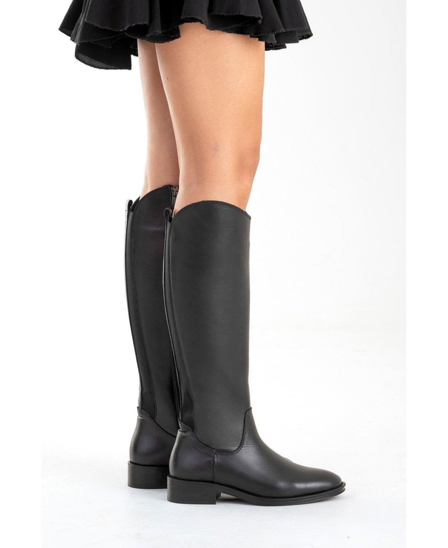 Женские ботинки Forever & Always Shoes Ruiz Leather Knee High Boot, цвет: Чёрный — фото 2