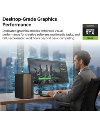 OmniDesk Tower Desktop Intel Core Ultra 7 64GB RAM NVIDIA GeForce RTX 5060 4TB SSD Storage Windows 11 Pro