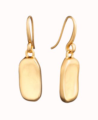 New York Gold-Tone Pebble Drop Earrings