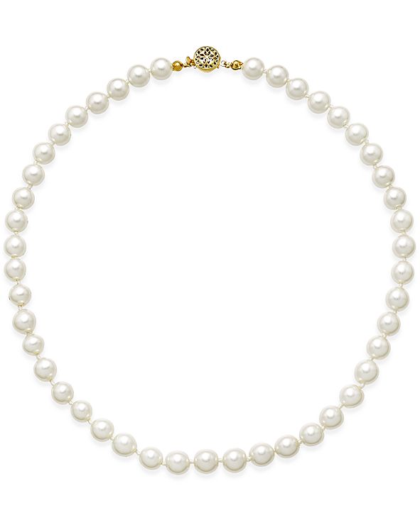 Charter Club Gold-Tone Imitation Pearl Collar Necklace, Created for ...