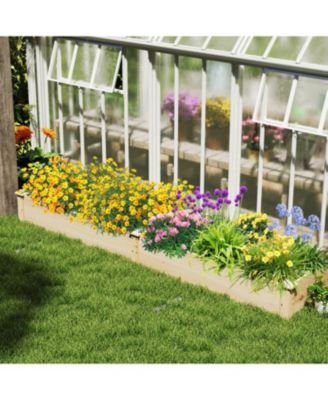 Wooden Raised Garden Bed with 2 Planter Boxes