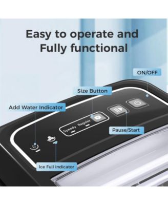 Countertop Ice Maker, 33 lbs/Day, 6-Min Cycle, Scoop and Basket