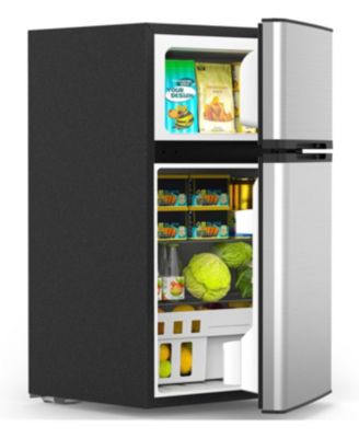 3.2 Cu.Ft Compact Refrigerator with Freezer, Double Door
