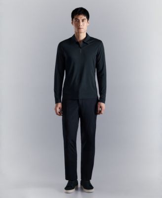 Men's Comfort Stretch Zip Polo Shirt