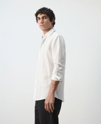 Men's Lyocell Striped Regular-Fit Shirt