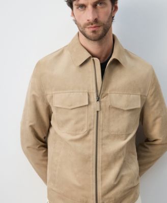 Men's Suede-Effect Pockets Jacket