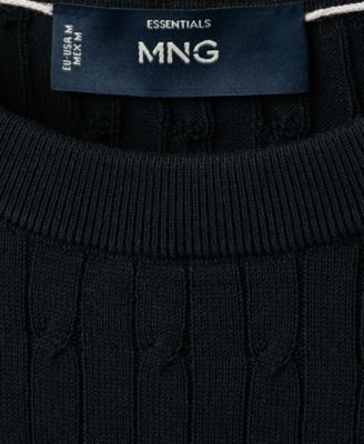 Men's Cotton Cable-Knit T-Shirt