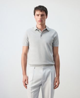 Men's Cotton Fine-Knit Polo Shirt