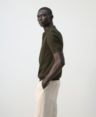 Men's Cotton Fine-Knit Polo Shirt