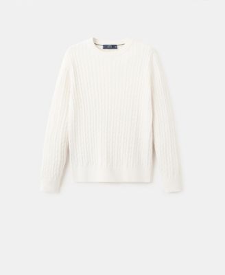 Men's Cotton Cable-Knit Sweater