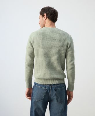 Men's Lace Pattern Knit Sweater