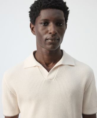 Men's Contrast Trim Cotton Polo Shirt