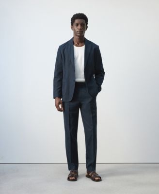 Men's Linen-Lyocell Blend Slim-Fit Suit Blazer