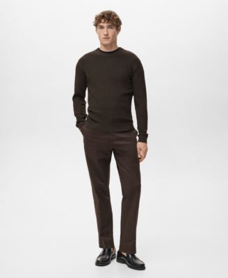 Men's Fine Rib-Knit Cotton Sweater