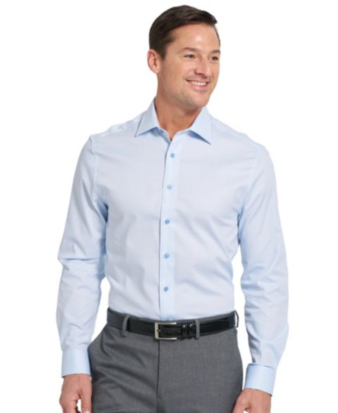 Мужская рубашка Nick Graham Newbury Text Modern-Fit Dress Shirt, цвет: Светлый синий