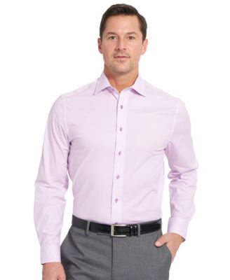 Men's Woven Tonal Dot Button-Front Dress Shirt