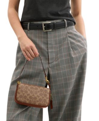 Plaza Mini Signature Canvas Slim Shoulder Bag 18