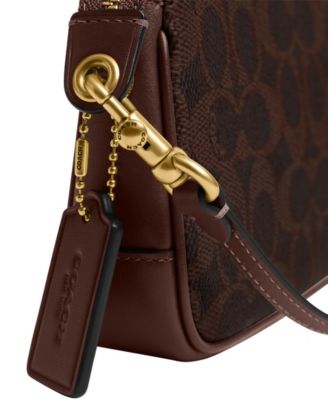 Plaza Mini Signature Canvas Slim Shoulder Bag 18